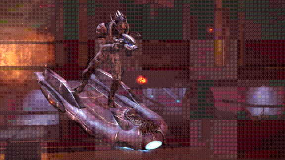 Saren on his hoverboard